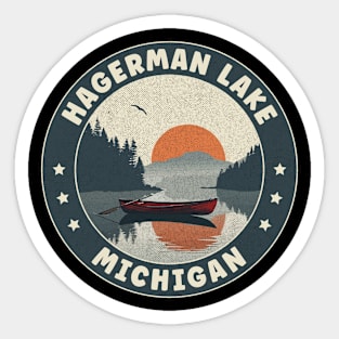 Hagerman Lake Michigan Sunset Sticker